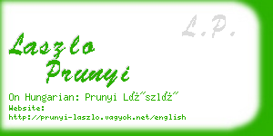 laszlo prunyi business card